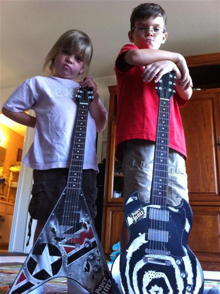 Kids_Rockers (5).JPG - We're starting a band.  We're gonna name it "Bunny & Monkey's Angst-Ridden Adventure"